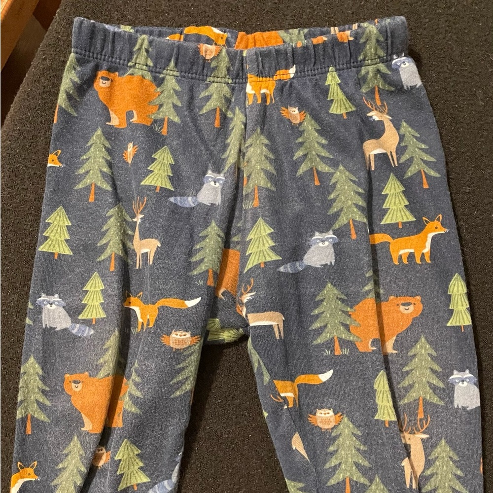 Navy Animal Print Pants